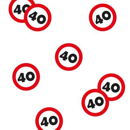 40 Jaar Tafelconfetti 2,5cm van Paper Dreams koop je bij Partywinkel