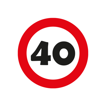 40 Jaar Tafelconfetti 2,5cm van Paper Dreams koop je bij Partywinkel