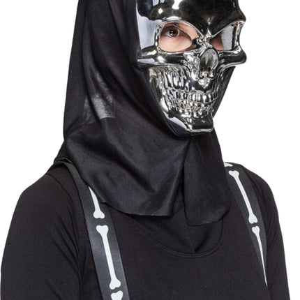 Skelettmask i silver