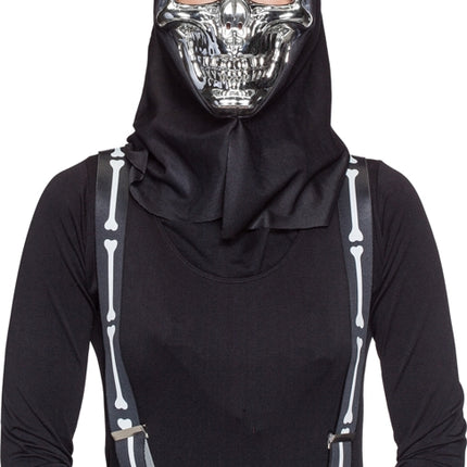 Skelettmask i silver