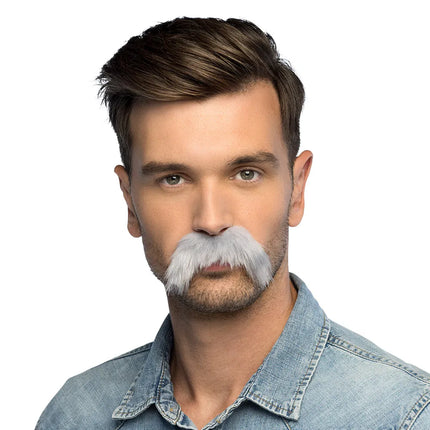 Grå mustasch