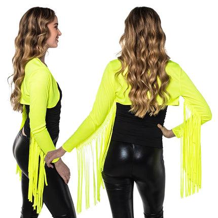 Neon Vest Geel Franjes