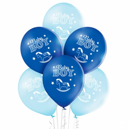 Blå ballonger för pojkar, 30 cm, 10 st