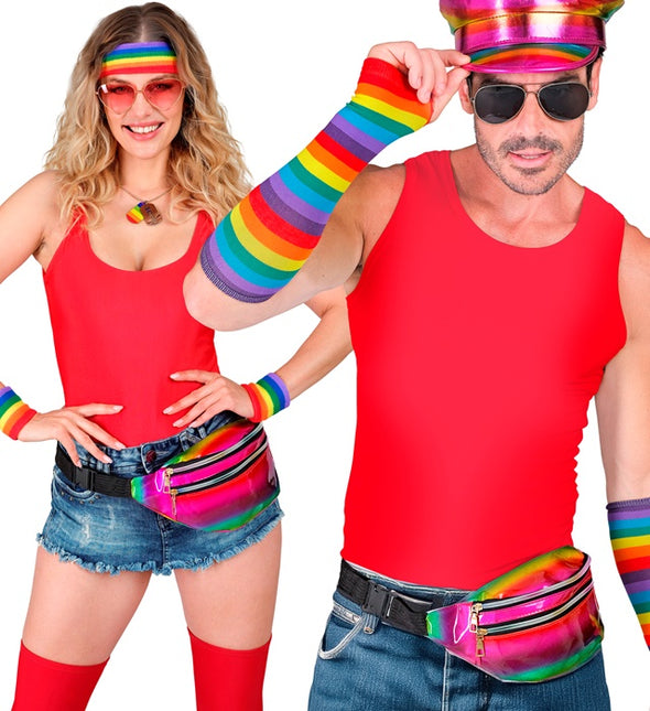 Hip bag regnbåge holografisk