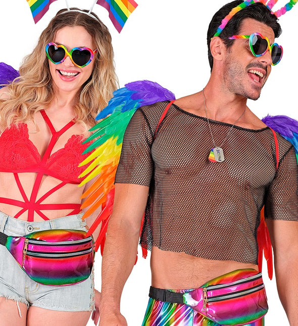 Hip bag regnbåge holografisk