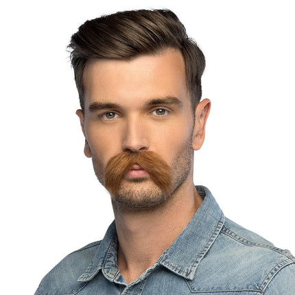Brunt mustasch