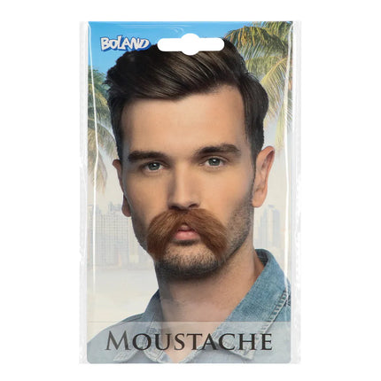 Brunt mustasch