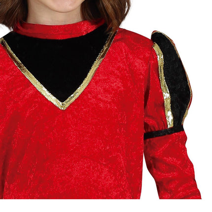 Pietenpak Klänning Barn Röd/Guld