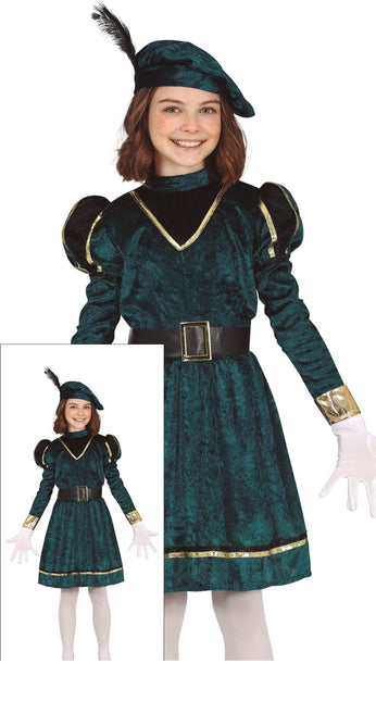 Pietenpak Klänning Barn Grön/Guld