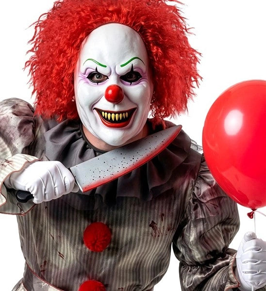 Halloween-mask: Den elaka clownen, latex