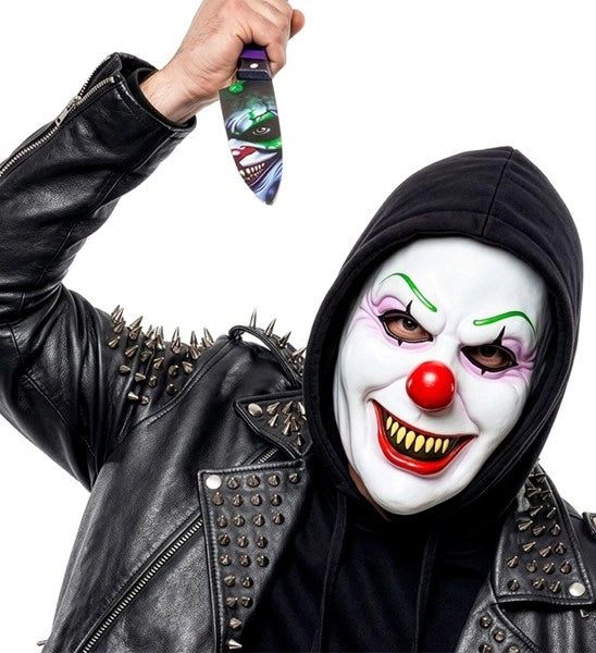 Halloween-mask: Den elaka clownen, latex