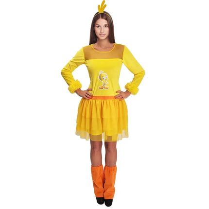 Tweety Kostym Dam Gul Orange