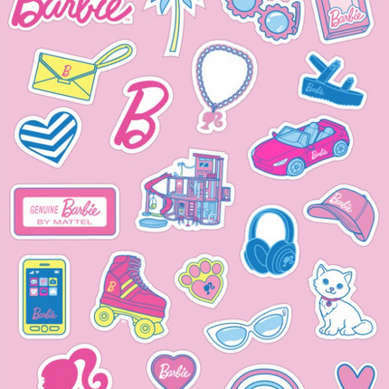4 BARBIE STICKER SHEETS
