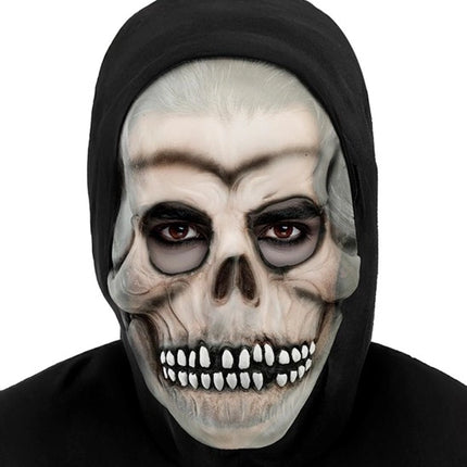 MASK – SKALLE MED HUVA – LATEX SOM LYSER I MÖRKRET