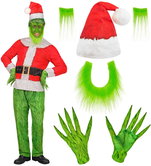 The Grinch Kostym Röd Grön