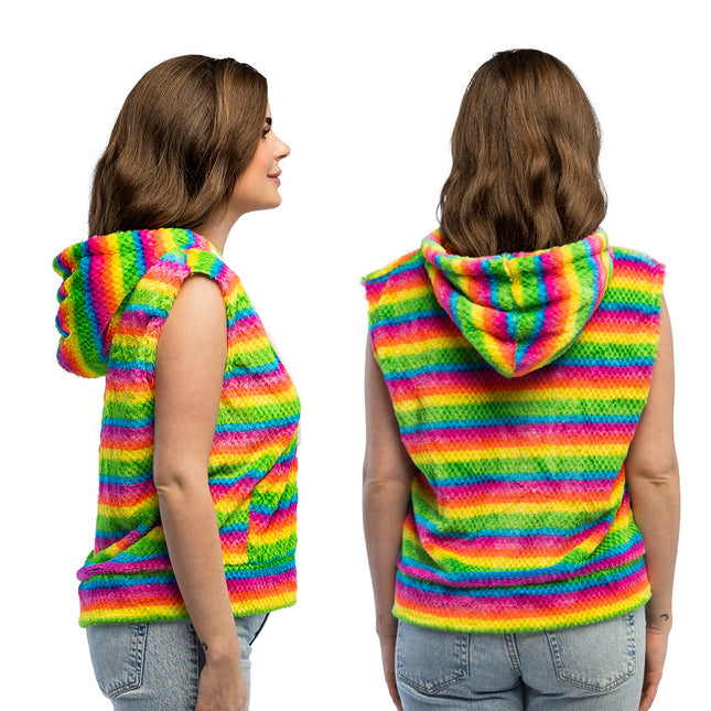 Regenboog Vest Fluffy