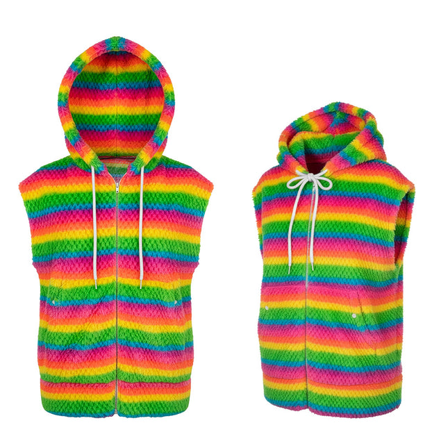 Regenboog Vest Fluffy