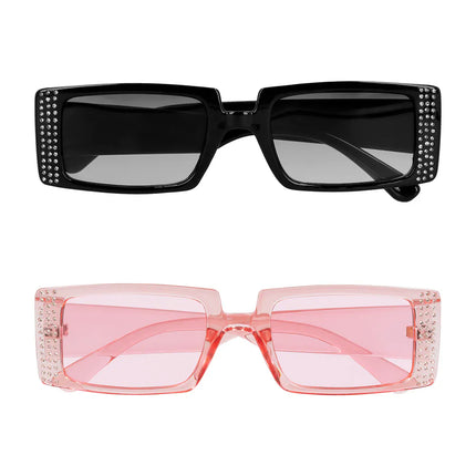 Set med 2 festglasögon Escape (svarta och rosa)