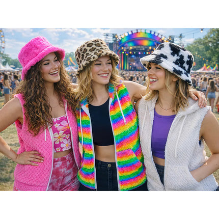 Luipaard Bucket Hat Pluche