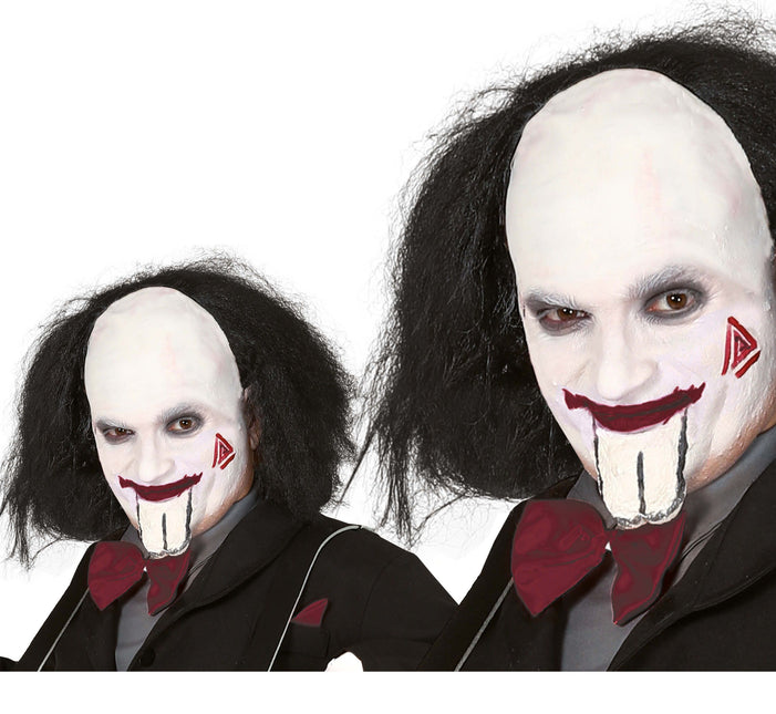 Svart peruk halvskallig