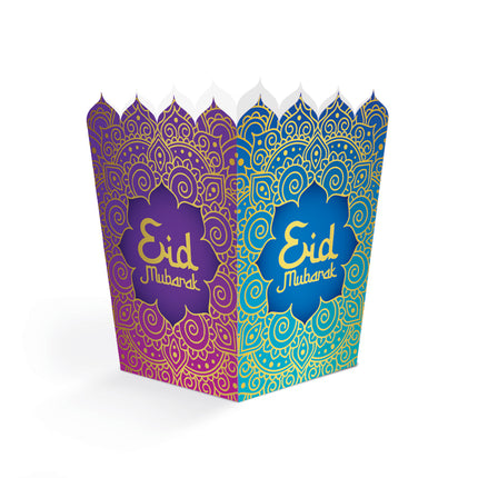 Eid Mubarak Snack Brickor Lila Blå 8st