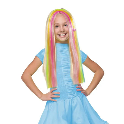 Barbie Peruk Regnbåge Barn Lång