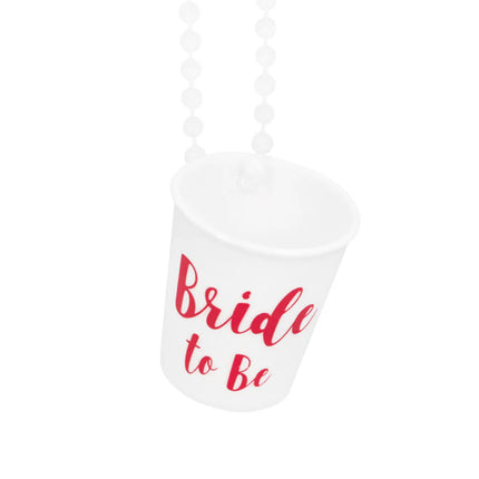Halsband med shotglas ”Bride to be”