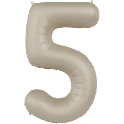 5 Jaar Cijfer Ballon Nude Mat 86cm van Folat koop je bij Partywinkel
