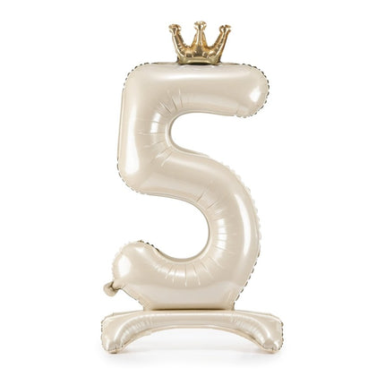 5 Jaar Helium Ballon Parelmoer Leeg 84cm van Partydeco koop je bij Partywinkel