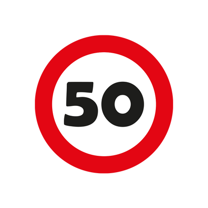50 Jaar Tafelconfetti 2,5cm van Paper Dreams koop je bij Partywinkel