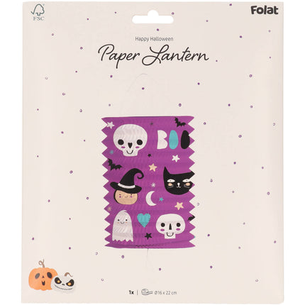 Lykta med pull-up - Happy Halloween - 16 x 22 cm