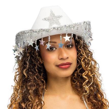 Cowboyhatt Stargazing, vit
