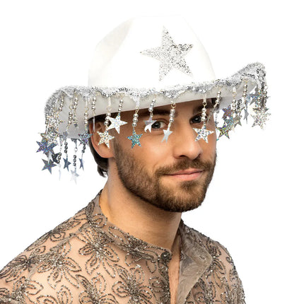 Cowboyhatt Stargazing, vit