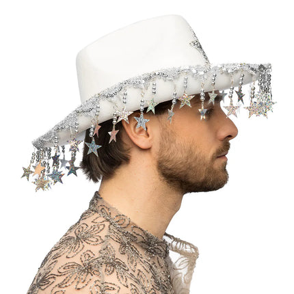 Cowboyhatt Stargazing, vit
