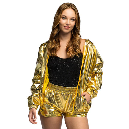 Hotpants, glänsande guld