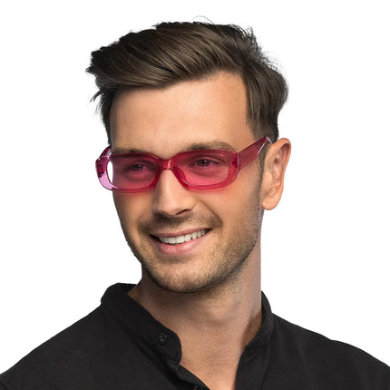 Festglasögon Techno rosa