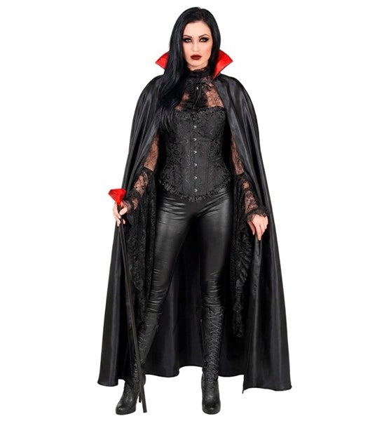 Vampyrkappa svart/röd 1,4 m