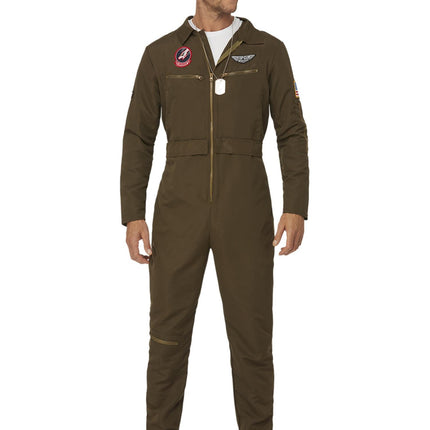 Top Gun-overall, grön, herr, pilot, Maverick