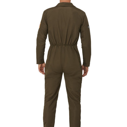 Top Gun-overall, grön, herr, pilot, Maverick