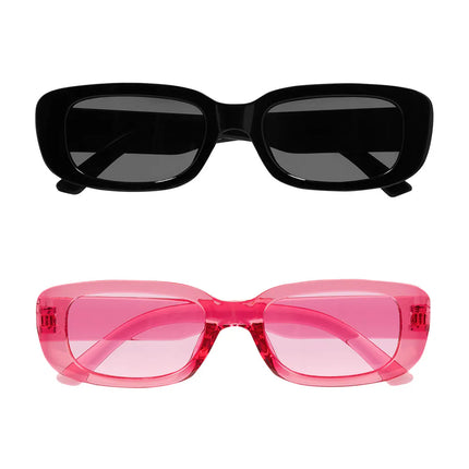 Set med 2 festglasögon Techno (svarta och rosa)