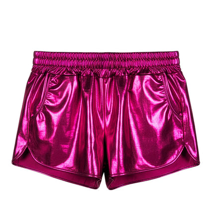 Hotpants, glänsande rosa