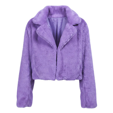 Fluffig rave-jacka i lila (M/L)