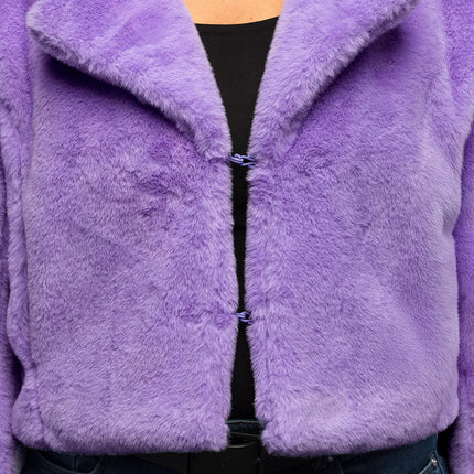 Fluffig rave-jacka i lila (M/L)