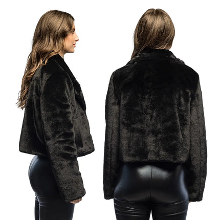 Fluffy rave-jacka, svart (M/L)