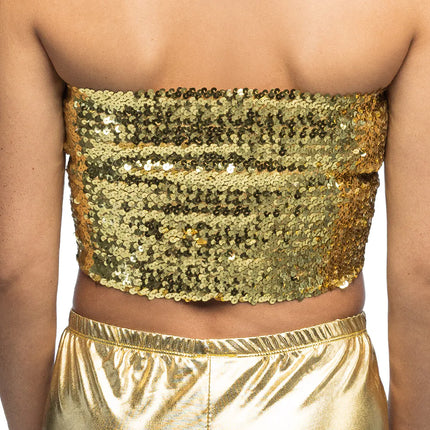 Top Sparkle guld (M/L stretch)