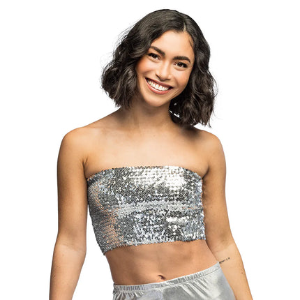 Top Sparkle silver (M/L stretch)