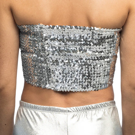 Top Sparkle silver (M/L stretch)