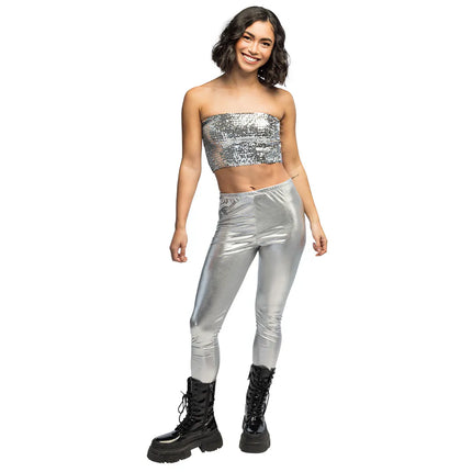 Top Sparkle silver (M/L stretch)