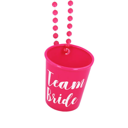 Halsband med shotglas ”Team bride”