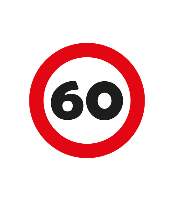 60 Jaar Tafelconfetti 2,5cm van Paper Dreams koop je bij Partywinkel